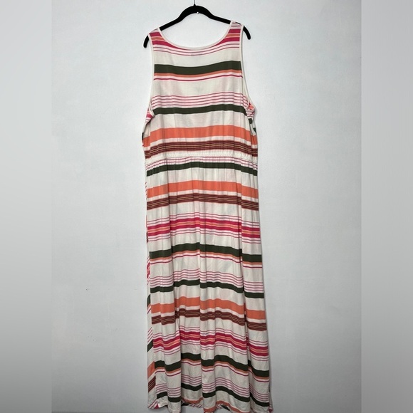 Old Navy Pink and Brown Chevron Maxi Dress - Picture 2 of 8